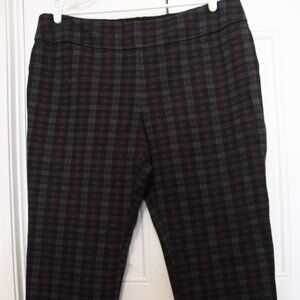 Charter Club pull on work pants, plaid size 18